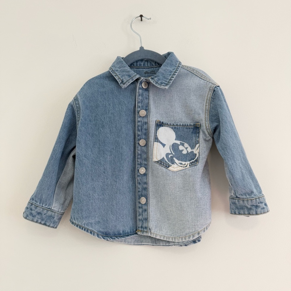 Zara denim Mickey Mouse shirt 2 years